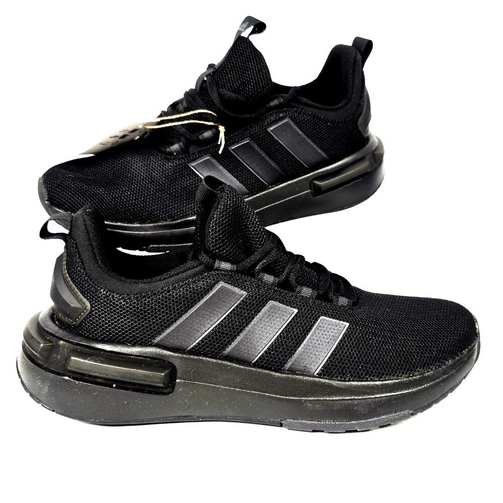 NWT Adidas Racer TR23 Triple Black Carbon Running Gym Shoes Women's Size 8.5 - Picture 1 of 10